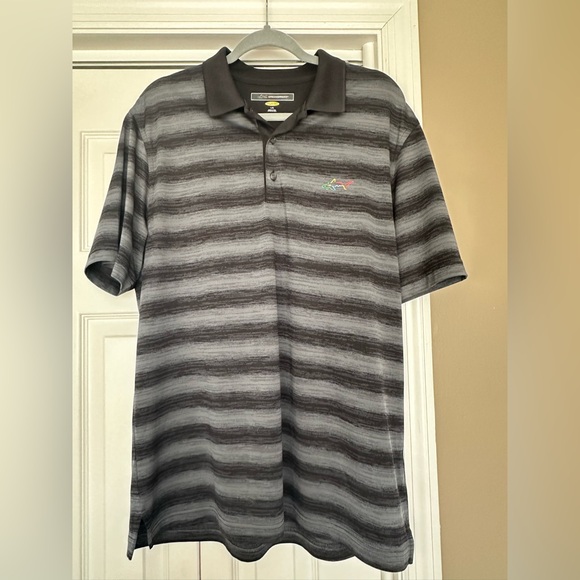 Greg Norman Collection Other - Greg Norman Men’s Play Dry Black Striped Polo Shirt, Size L. Excellent‎ cond.